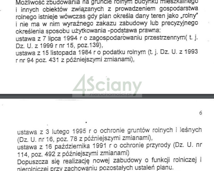 Działka Sprzedaż Bartoszówka Gajówka Bartoszówka